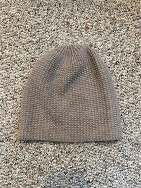 Free people taupe cashmere beanie